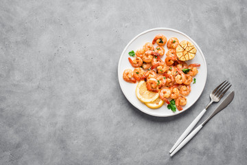 Roasted shrimps, prawns