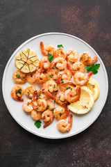 Roasted shrimps, prawns