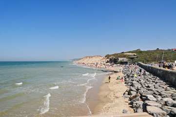 La costa a  Wissant,  Pas-de-Calais, Hauts-de-France,	