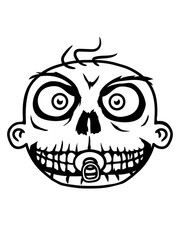 baby kopf monster gesicht gruselig böse horro halloween hässlich lustig kind klein schwanger eltern sohn tochter clipart comic cartoon design cool