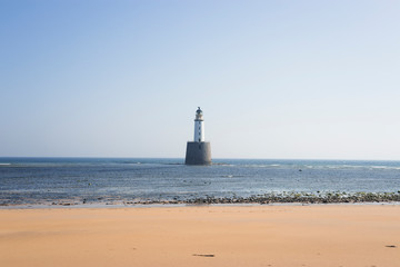 Lighthouse at Rattray Head in Aberdeenshire