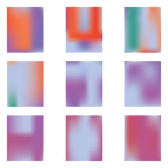 Gradient mesh painted in different colors.