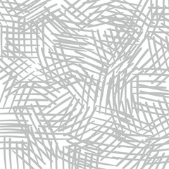 White abstract background with large gray hatching. Marker, pencil, pen strokes effect. Geometric pattern for fabric, textile, print, design, surface, cover, fashion ideas.