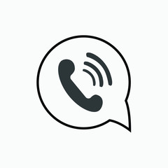 Phone icon on grey background.