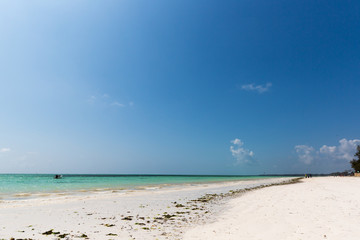 Fototapeta na wymiar Strand auf Sansibar - Tropeninsel