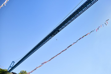 竜神大吊橋のバンジージャンプ