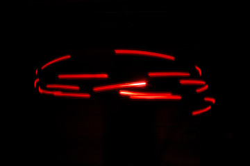 Red & Black Light Painting