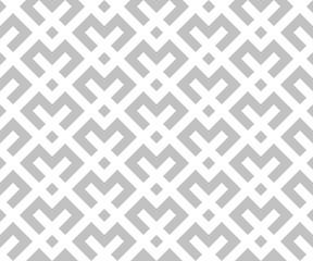 Abstract geometric pattern. A seamless vector background. White and grey ornament. Graphic modern pattern. Simple lattice graphic design.