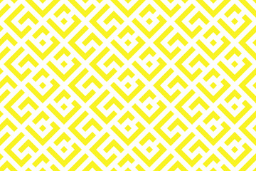 Abstract geometric pattern. A seamless vector background. White and yellow ornament. Graphic modern pattern. Simple lattice graphic design
