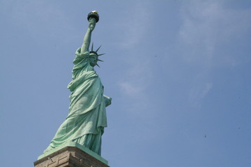 Liberty Statue and plane