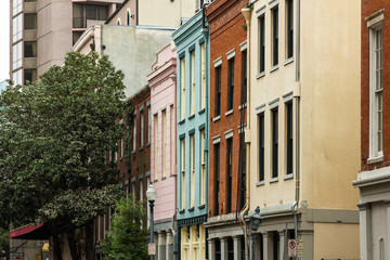 Fototapeta na wymiar Colorful buildings in urban area