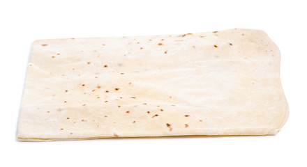 Armenian lavash food on white background isolation