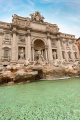 Naklejka na ściany i meble Fontana di Trevi - Famous fountain in Rome Italy