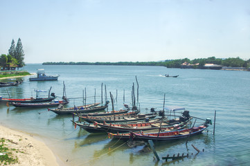 Ancient port at Leam Pho Surat thani Thailand