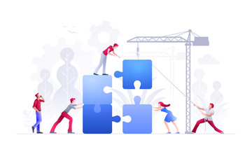 Obraz na płótnie Canvas Business teamwork concept vector illustration
