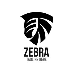 Example of modern logo zebra head © val1982