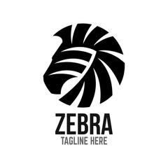 Example of modern logo zebra head © val1982