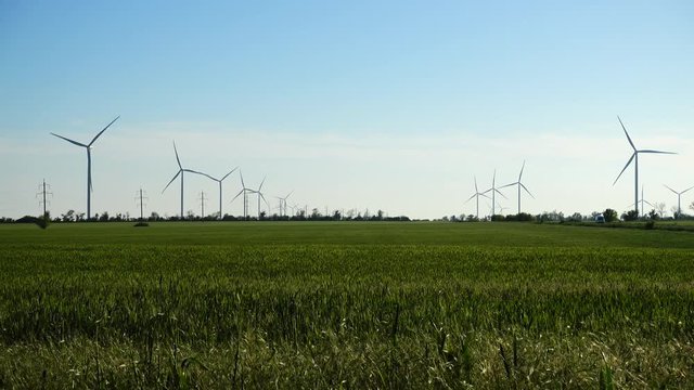 Windmill. Wind farm. Wind turbine.