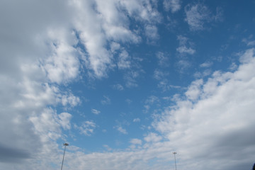 White clouds on a blue sky