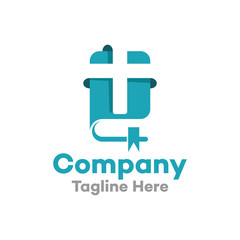 Fototapeta premium Modern logo bible and church education