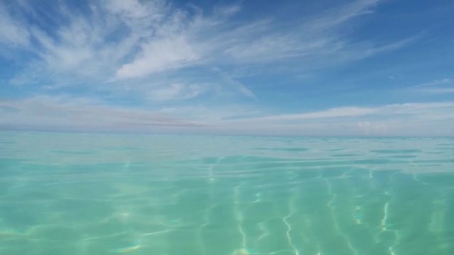 Wei&szlig;er Sand und T&uuml;rkises Wasser am Karibik Strand auf Kuba Varadero