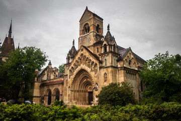 Fototapeta premium Vajdahunyad castle in the city park in a Budapest, capital of Hungary.