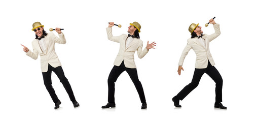 Collage of young man in suit