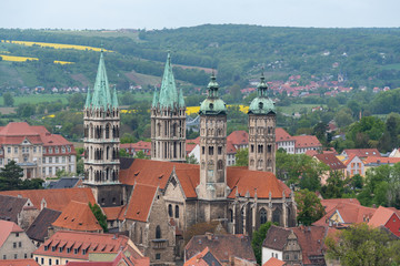 Obraz premium Blick auf den Dom von Naumburg, Weltkulturerbe, Deutschland