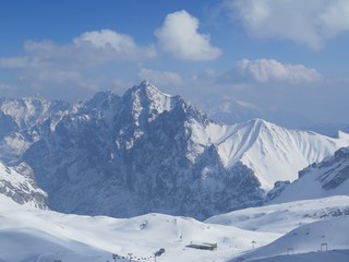 Fototapeta na wymiar Alpen Zugspitze Blick Österreich