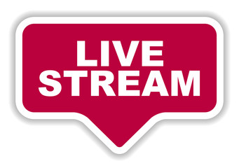 red vector banner live stream