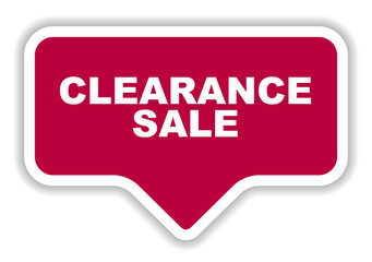 red vector banner clearance sale