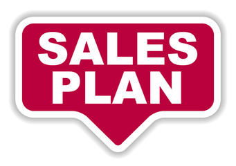 red vector banner sales plan