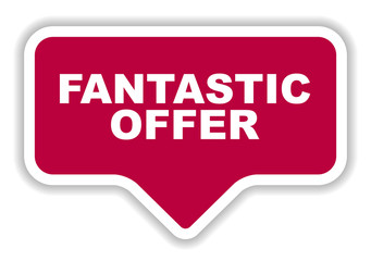 red vector banner fantastic offer
