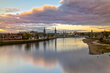 Impression of Inverness and the Greig Street Bridge in Scotland