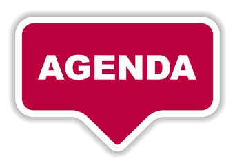 red vector banner agenda