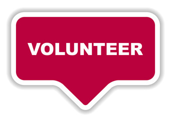 red vector banner volunteer
