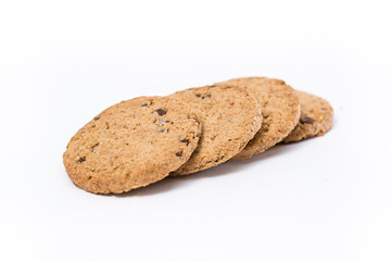 Delicious cookies isolated on a white background
