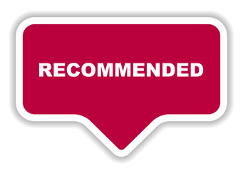 red vector banner recommended