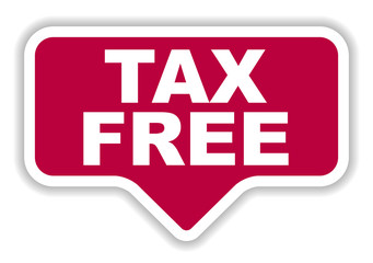 red vector banner tax free