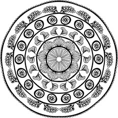 Mandala round decorative pattern for design