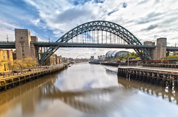 The Tyne Bridge in Newcastle upon Tyne in Great Britain