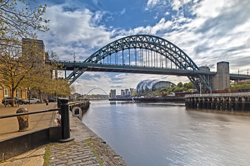 The Tyne Bridge in Newcastle upon Tyne in Great Britain