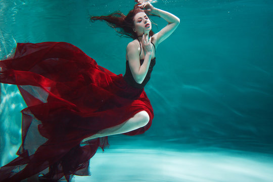 model floating in water