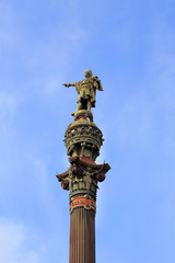 Fototapeta na wymiar Monument of Christopher Columbus in Barcelona