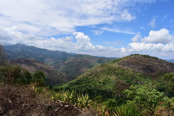 Panorama view of the beautiful hills from Kodaikanal