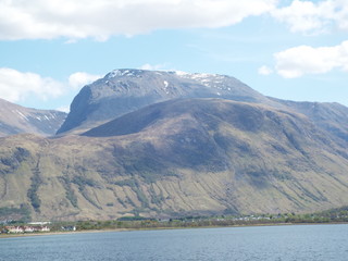 mountains and lake