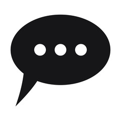 Speech bubble vector icon