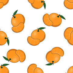 Fruits seamless pattern. Cute vector pattern. Isolated on white background