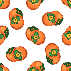 Fruits seamless pattern. Cute vector pattern. Isolated on white background