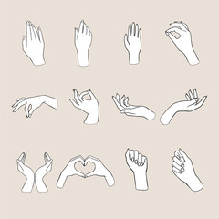 Women’s hands gestures  © Giraphics